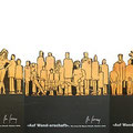 Title: "Auf Wand-erschaft". 3 of 170 uniate for "Migros" shop opening in Zug. Wood, 2008