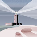 Leuchtturm, Vektor Illustration, www.akiroell.de