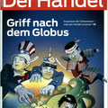 Titelillustration Der Handel 1/2015, Griff nach dem Globus, Vektor Illustration, www.akiroell.de