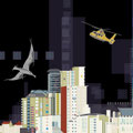 Urban, Night, Vektor Illustration, www.akiroell.de