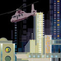 Urban, Night, Vektor Illustration, www.akiroell.de