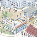 Kunde: Deutsches Studentenwerk, Wimmelbild, Campus, Vektor Illustration, www.akiroell.de