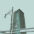 Urban Szene, Stadt, Vektor Illustration, www.akiroell.de