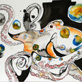 Oktopus Aquarell, Tusche, Illustration, www.akiroell.de