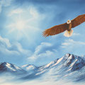 Der Adler - Zur Freiheit befreit - Öl auf Leinwand