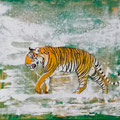 Arcrylgemälde Tiger im Dschungel 50x40 cm