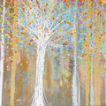 Acrylbild Herbstwald 120x80x2 cm