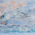 Arcrylgemälde Hellblau sanfte Farben 60x50 cm