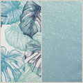 "Monstera" (gaze de coton vert de gris)