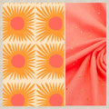 "Sun on fire" (gaze de coton écrue)