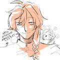美宇さん画ガレット！不敵な笑みにドキ……としてしまいました。うしろのぱやぱや笑顔のヒノ本当に愛くるしいよ！！！鳥もかわいいよ