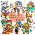 ぽんこつさんのデフォルメ画だいすきなので全員まとめて口に含みたいよ涙涙涙になってます！！っぱ表情やポージングからキャラの個性出す手腕がエグすぎるよ！！