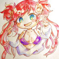 あめゆ氏画のメアリードウ♡ 柔らかい線画に水彩の滲みがキラキラでなんて愛らしいッ…！もちもち頬をつつき回したいよ涙涙涙