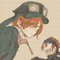 ピョン太とポチ！ましゅ丸さん画のこの、柔らかさとあたたかさと素朴さの感じが大好きで……！手作りクッキーの心和らぐ味(味)がします🐤