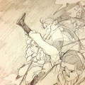 かいの氏画のミケポチ穂シイカ！この躍動感の表現！だいすき！わくわくが止まらねえよ！！
