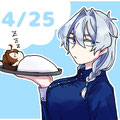 アメーバさん画のネージュ＆ガレット！お布団被ったガレット、カレーライスみたいな色味でキュートだねッ♡