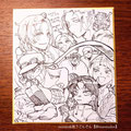 もめんさん画の施設メンツー！！色紙にギュッ！！と集まったみんなの表情が生き生きキラキラしてて……！幸福な気持ちになります～……涙嬉愛