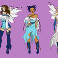 A set of new uniforms I designed BEFORE starting the comic project, however I considered using them as a new transformation. Dropped these because they lacked the magical vibe of W.i.t.c.h.