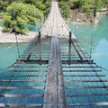 寸又峡 夢の吊り橋（長 さ：90m 高さ：8m）