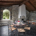 Villa Bellezza - terrace with fireplace