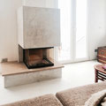 Casa Cielo: designer fireplace