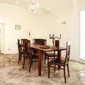 Casa Rossini dining area 2 with fireplace