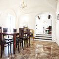 Casa Rossini dining area 2 with fireplace