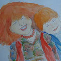 2014. Hanna en haar Broertje (naar poppen van Martine Bijl) 30x30