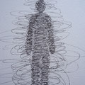 2015. Naamloos 12x15 (naar draadfiguur van Antony Cormley)