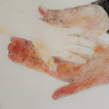 2019.Oud en Jong 20x30, pastel op creme pastelpapier
