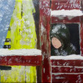 2017 Sjakie, in de sneeuw 18x24 (acryl op doek)  
