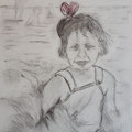 2020. Marjanneke, zelfportret, houtskool, 18x24