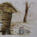 2012. Oude Schuur (naar foto van Willem61) 30x30