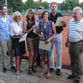 Mixed 2012: (v.l.) Sportwart Arno Baumgartner, Petra Hallhuber (2.), Marion Wollner (3.), Bernd Straubinger (2.), Ulrike Sager (1.), Heiner Ruhland (1.) und TCA-Vorstand Hans Straubinger. Es fehlt Franz Moosbauer (3.)