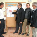 v.l.: Turnierleiter Karl Pöppl, Schirmherr Landrat Franz Meyer, Karl Dinzinger (BTV) und TCA-Päsident Hans Straubinger