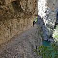 Congost de Mont Rebei - der Weg ist in den Felsen geschlagen.