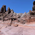 Farbige Felsen im Gebiet der Roques de Garcia