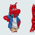 Character-Design Nilpferd - verschiedene Posen - Kunde: Dickie Toys