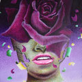 Black Rose            acrylic on canvas 7x5.5 inch,18x14 cm   2013