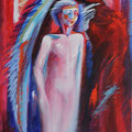 « Émerveiller », Acrylique sur toile, de Grethe Knudsen ,146 x 89cm, 2005