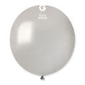 balon okrągły kula srebrny