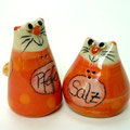 Salzstreuer Katzenpaar rot /Artikel - Nr. 2316 /  30,- €