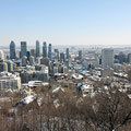 Vue sur Montréal depuis le belvédère du Mont Royal