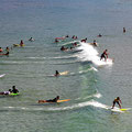 Les apprentis surfeurs à la plage d'Ipanema