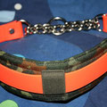 Zugstopp mit Kette in signal-orange und 60mm Bundeswehrpolsterung 1
