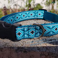 Halsband mit Klick in petrol mit passendem Webband