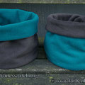 Fleece in petrol-anthrazit