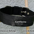Powerful Collar mit Klettfläche in 50mm, schwarz