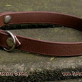 Halsband in dunkelbraun mit Klick in 16mm