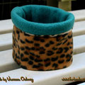 Fleece (kein Antipilling!): Leopard - türkis